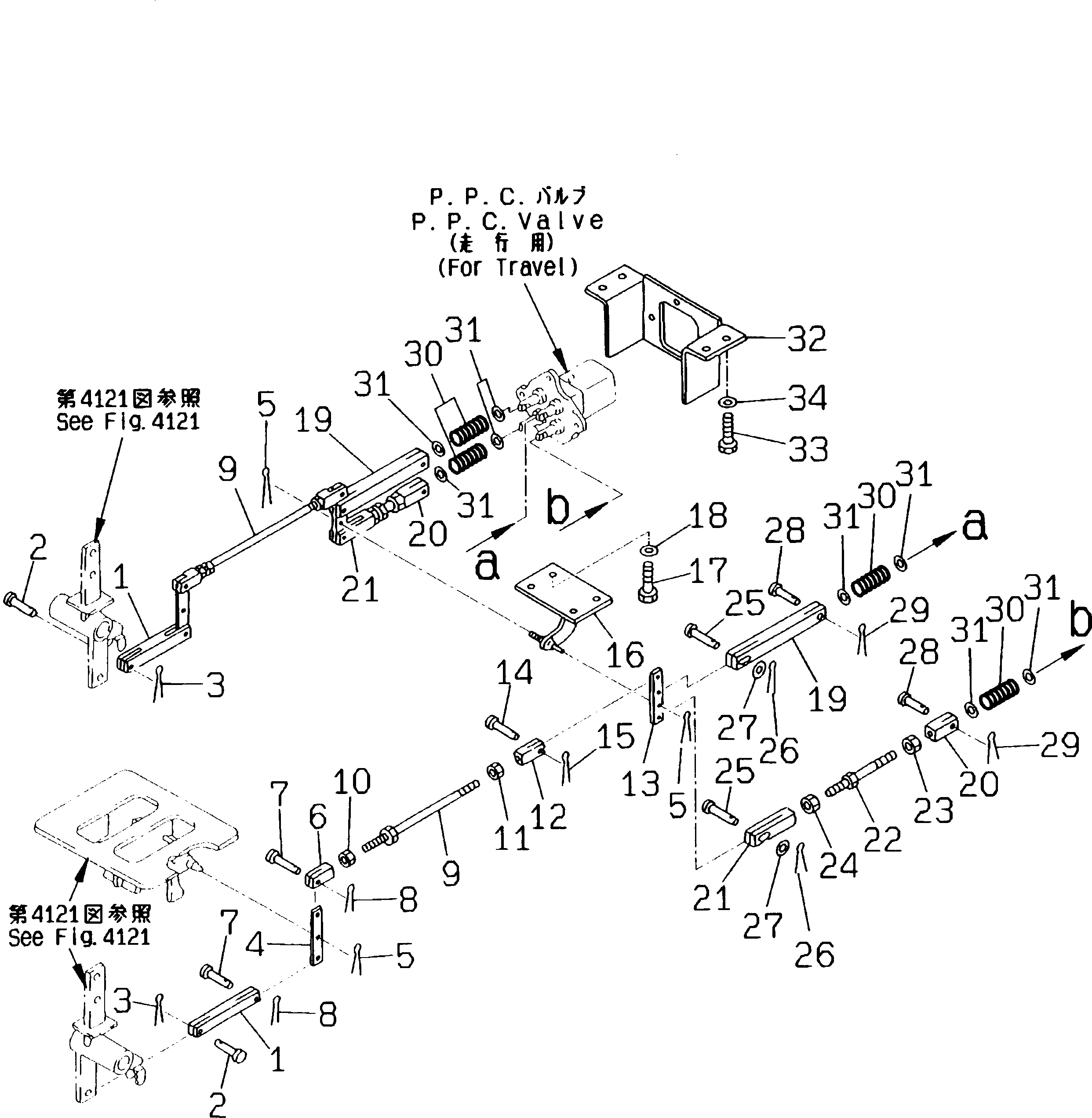 Схема запчастей Komatsu PC240NLC-5K - КОНТРОЛЬ ХОДА МЕХАНИЗМ СИСТЕМА УПРАВЛЕНИЯ И ОСНОВНАЯ РАМА