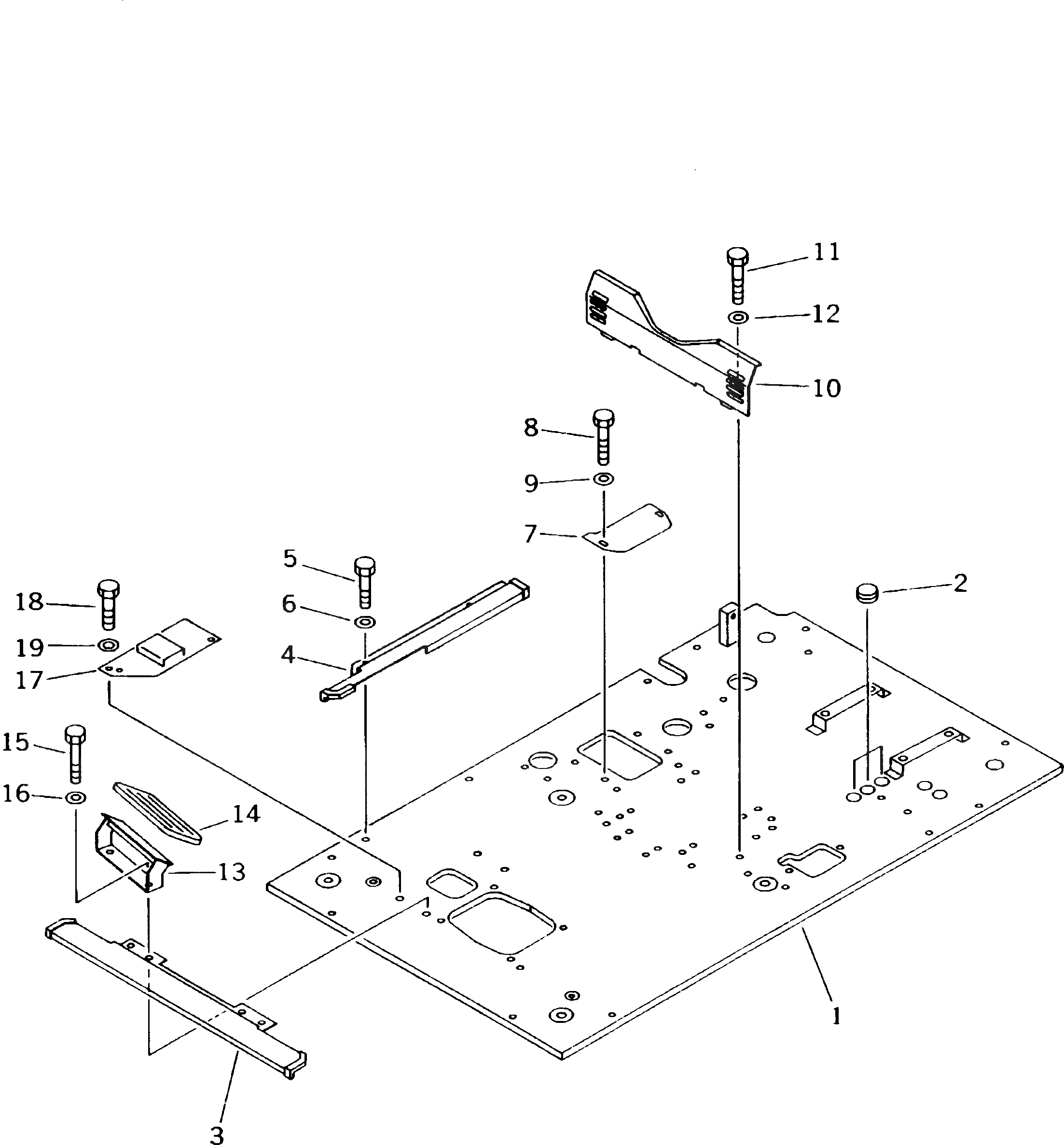 Схема запчастей Komatsu PC240NLC-5K - ОСНОВН. КОНСТРУКЦИЯ(№K-K) ЧАСТИ КОРПУСА