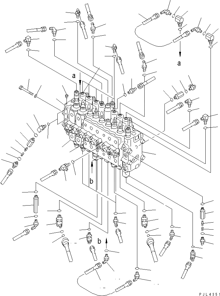 Схема запчастей Komatsu PC250-6 - ОСНОВН. КЛАПАН (КЛАПАН) ( АКТУАТОР)(№-) ГИДРАВЛИКА