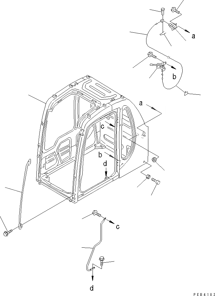 Схема запчастей Komatsu PC250-6 - КАБИНА (КАБИНА (INКАПОТ) (С ЧАСТИ КОРПУСА)(№30025-31999) ) (КАБИНА¤ РУЧКА И ФИКСАТОР ОТКРЫТИЯ) (АНТИВАНДАЛЬН.) КАБИНА ОПЕРАТОРА И СИСТЕМА УПРАВЛЕНИЯ