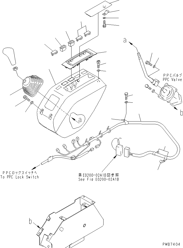 Схема запчастей Komatsu PC250HD-6Z - ОСНОВН. КОНСТРУКЦИЯ (ЛЕВ. СТОЙКА) (РЫЧАГ¤ КРЫШКАAND Э/ПРОВОДКА) (БЕЗ РАДИО) КАБИНА ОПЕРАТОРА И СИСТЕМА УПРАВЛЕНИЯ