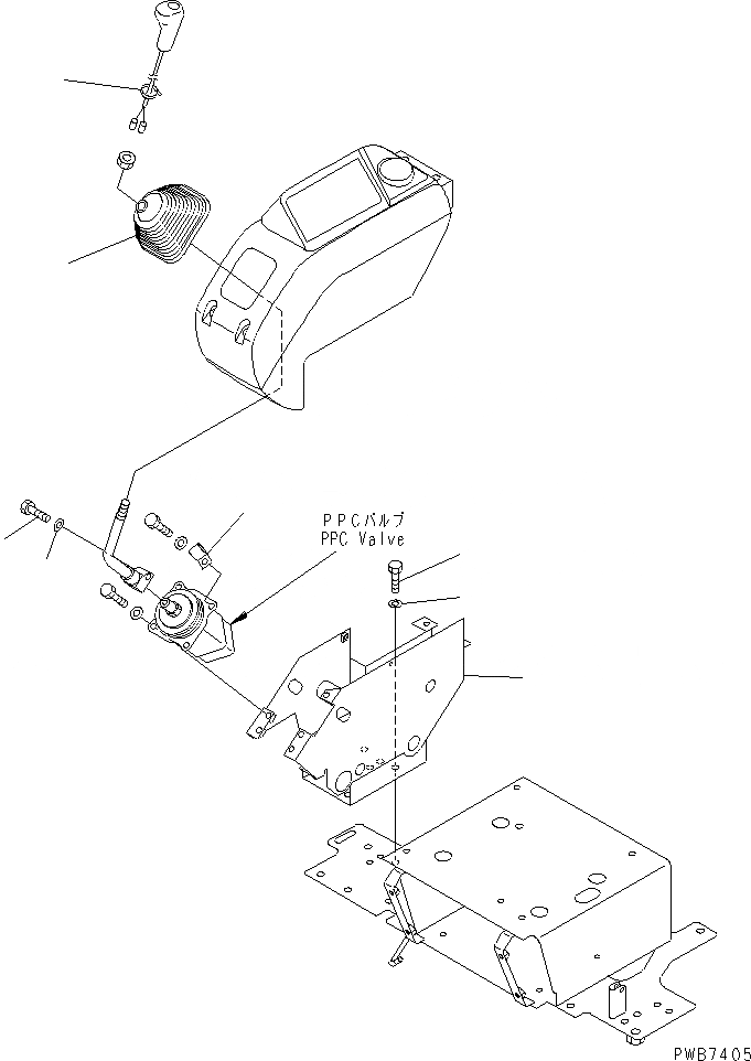 Схема запчастей Komatsu PC250HD-6Z - ОСНОВН. КОНСТРУКЦИЯ (ПРАВ. СТОЙКА) (СТОЙКА И РЫЧАГ) (РАБОЧ. РЫЧАГ С   PPC КЛАПАН) КАБИНА ОПЕРАТОРА И СИСТЕМА УПРАВЛЕНИЯ