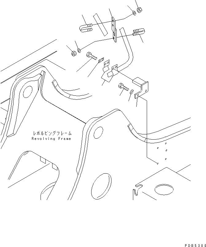 Схема запчастей Komatsu PC250LC-6 - ГИДРОЛИНИЯ СТРЕЛЫ КРЕПЛЕНИЕ ГИДРАВЛИКА