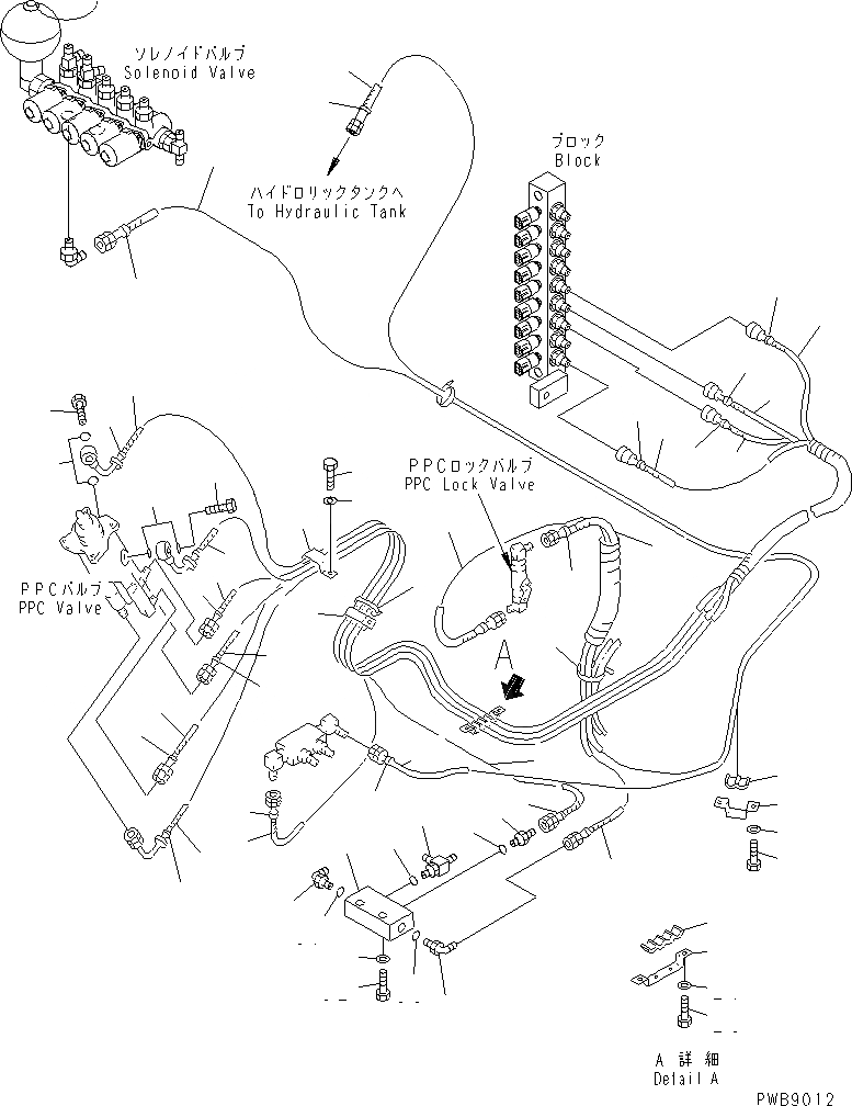 Схема запчастей Komatsu PC250LC-6 - ОСНОВН. КОНСТРУКЦИЯ (РАБОЧАЯ ЛИНИЯ PPC) (ПАТРУБКИ ПРАВОЙ СТОЙКИ) ( АКТУАТОР)(№-) КАБИНА ОПЕРАТОРА И СИСТЕМА УПРАВЛЕНИЯ