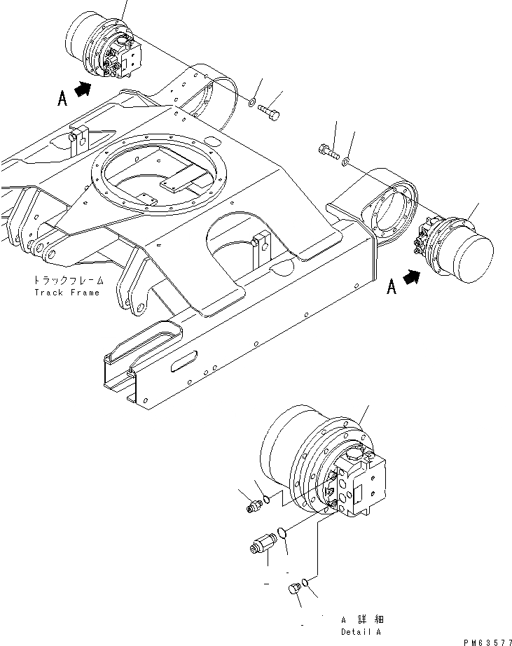 Схема запчастей Komatsu PC25R-8 - МОТОР ХОДА И КОМПОНЕНТЫ НИЖНЯЯ ГИДРОЛИНИЯ И ЛИНИЯ ХОДА