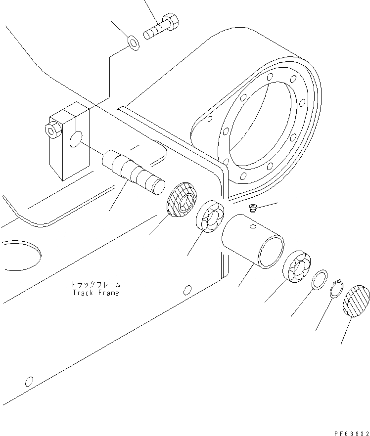 Схема запчастей Komatsu PC25R-8 - ПОДДЕРЖИВАЮЩИЙ КАТОК (LOTUS ROOT HARVESTING СПЕЦ-Я.) ХОДОВАЯ
