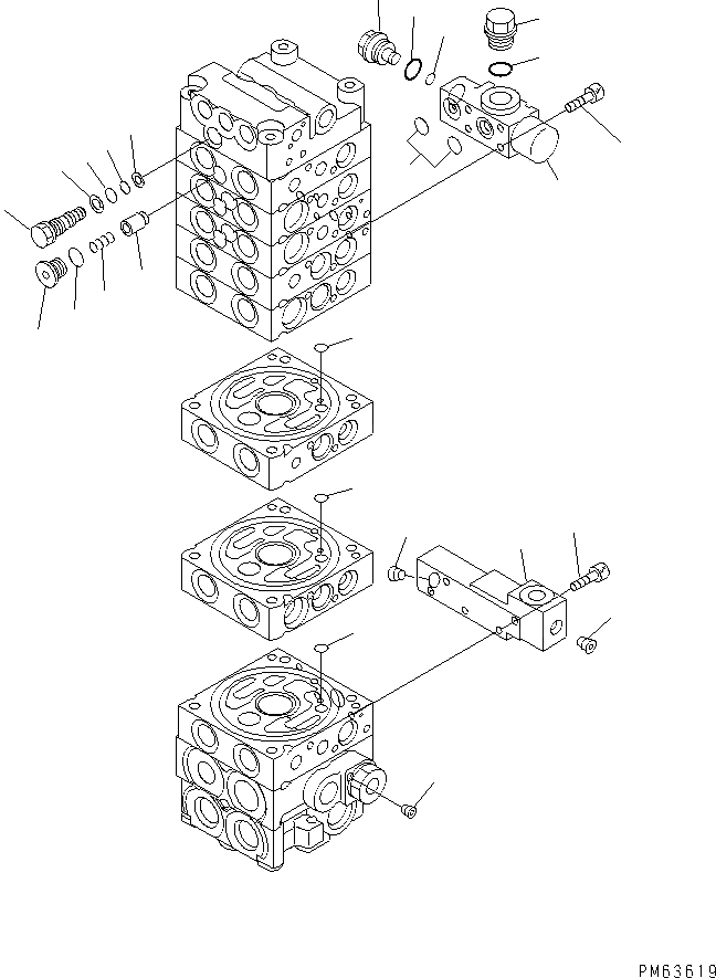 Схема запчастей Komatsu PC25R-8 - ОСНОВН. КЛАПАН (7/) ОСНОВН. КОМПОНЕНТЫ И РЕМКОМПЛЕКТЫ