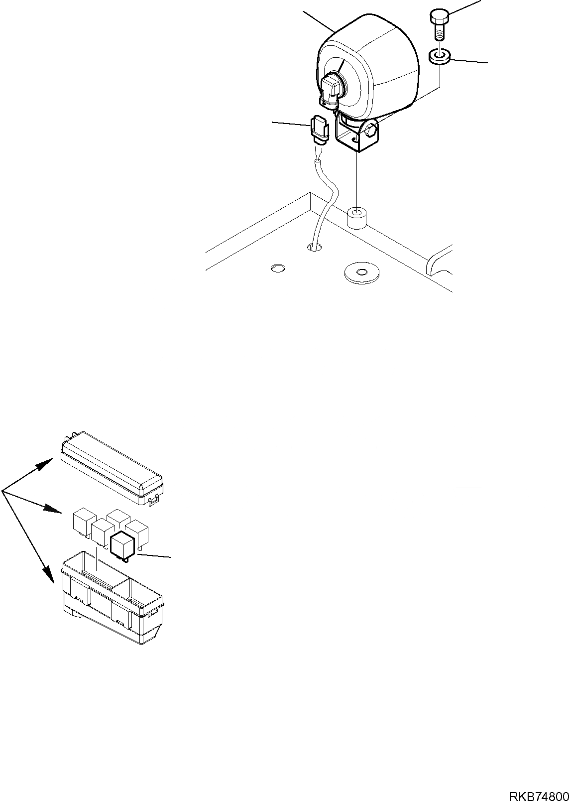 Схема запчастей Komatsu PC26MR-3 - ЗАДН. РАБОЧ. ОСВЕЩЕНИЕ (ДЛЯ КАБИНЫ) КОМПОНЕНТЫ ДВИГАТЕЛЯ И ЭЛЕКТРИКА
