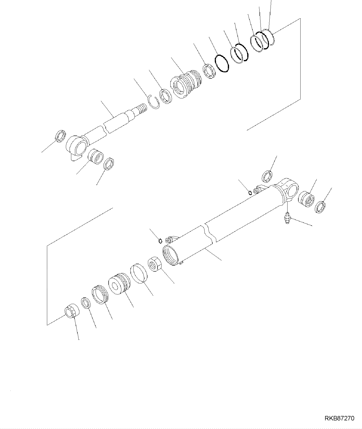Схема запчастей Komatsu PC26MR-3 - ЦИЛИНДР СТРЕЛЫ РАБОЧЕЕ ОБОРУДОВАНИЕ
