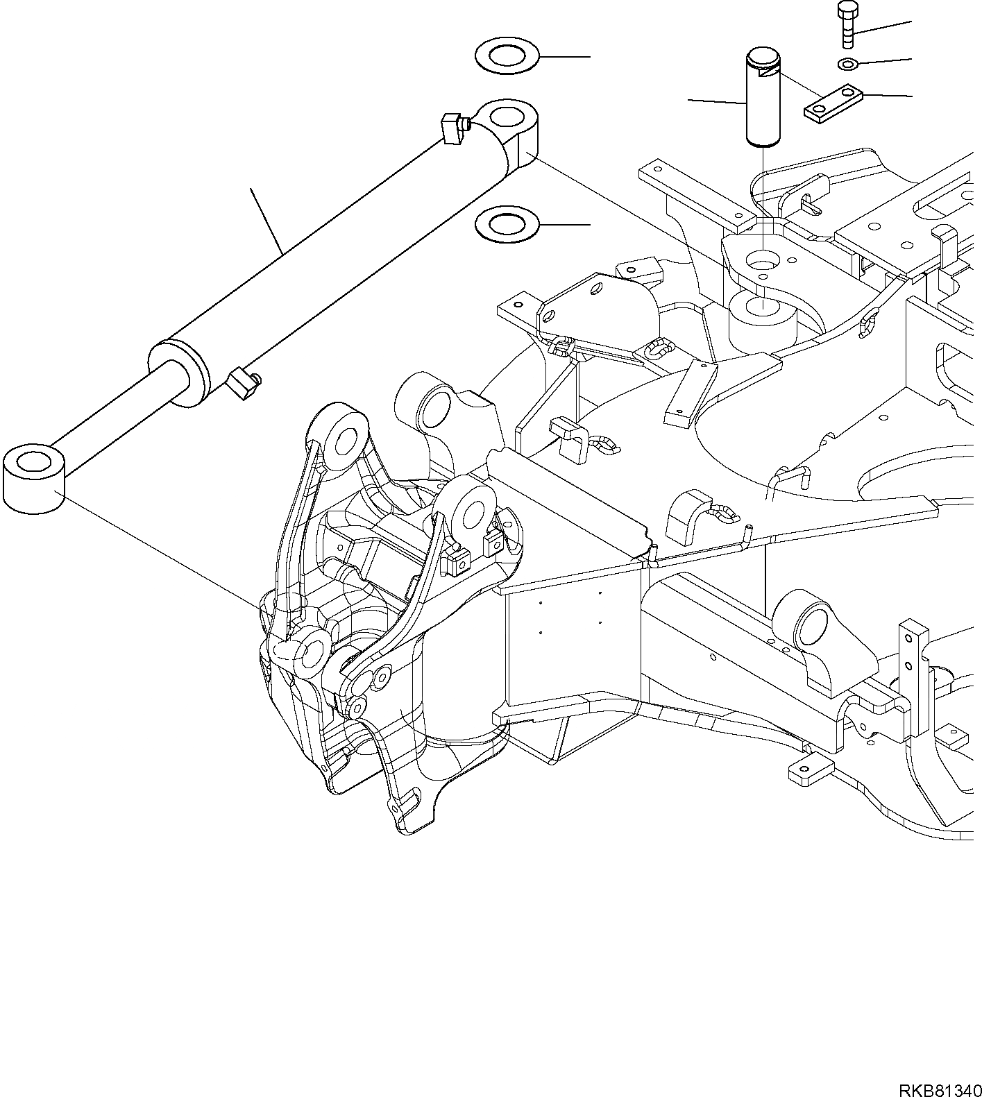 Схема запчастей Komatsu PC26MR-3 - ЦИЛИНДР ПОВОРОТА СТРЕЛЫ (ЭЛЕМЕНТЫ КРЕПЛЕНИЯ) РАБОЧЕЕ ОБОРУДОВАНИЕ