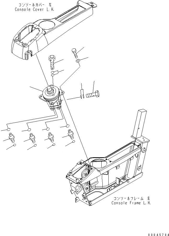 Схема запчастей Komatsu PC270-8 - КАБИНА (ПОЛ) (КЛАПАН¤ ЛЕВ.)(№-) КАБИНА ОПЕРАТОРА И СИСТЕМА УПРАВЛЕНИЯ