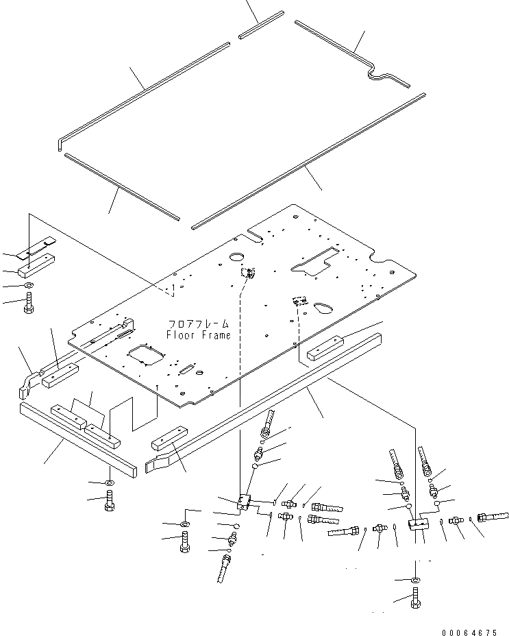 Схема запчастей Komatsu PC270-8 - КАБИНА (ПОЛ) (P¤ T БЛОК И УПЛОТНЕНИЕ)(№-) КАБИНА ОПЕРАТОРА И СИСТЕМА УПРАВЛЕНИЯ