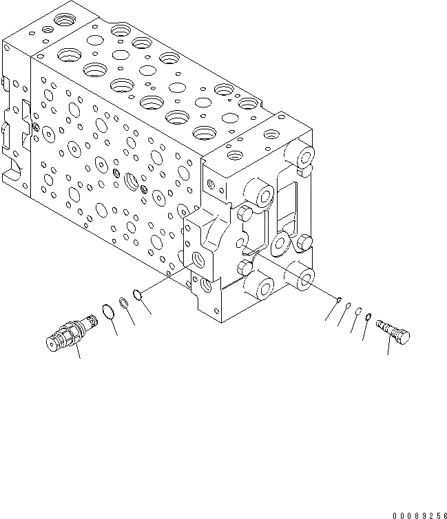 Схема запчастей Komatsu PC270-8 - ОСНОВН. КЛАПАН (6-СЕКЦИОНН.) (/8)(№-) ОСНОВН. КОМПОНЕНТЫ И РЕМКОМПЛЕКТЫ