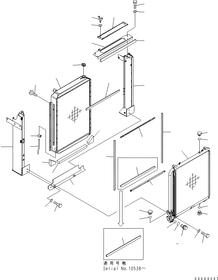 Схема запчастей Komatsu PC270-7 - ОХЛАЖД-Е (РАДИАТОР)(№-) СИСТЕМА ОХЛАЖДЕНИЯ