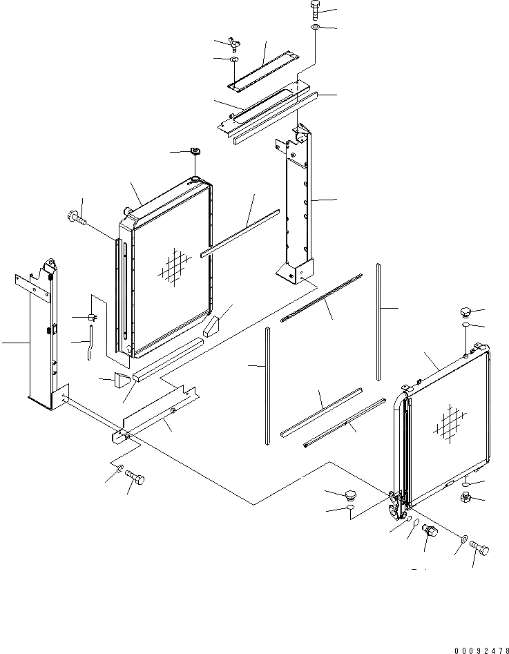 Схема запчастей Komatsu PC270-7 - ОХЛАЖД-Е (РАДИАТОР)(№-) СИСТЕМА ОХЛАЖДЕНИЯ