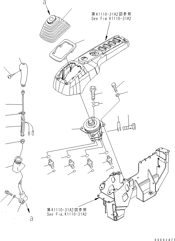 Схема запчастей Komatsu PC270-7 - ОСНОВН. КОНСТРУКЦИЯ (КАБИНА) (РЫЧАГ И КЛАПАН) (ПРАВ.)(№-) КАБИНА ОПЕРАТОРА И СИСТЕМА УПРАВЛЕНИЯ