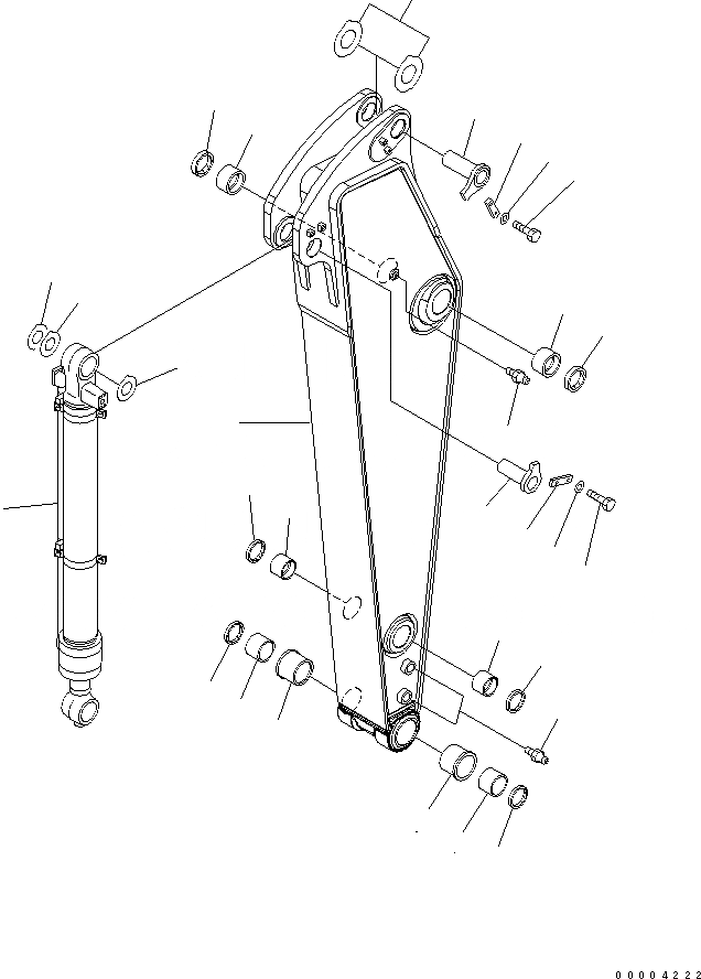 Схема запчастей Komatsu PC270-7 - РУКОЯТЬ (.M) ( ЧАС. СИСТЕМА СМАЗКИ) РАБОЧЕЕ ОБОРУДОВАНИЕ