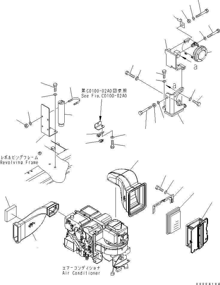 Схема запчастей Komatsu PC270-7-AG - КОНДИЦ. ВОЗДУХА (ВОЗДУХОВОДЫ)(№-) КАБИНА ОПЕРАТОРА И СИСТЕМА УПРАВЛЕНИЯ