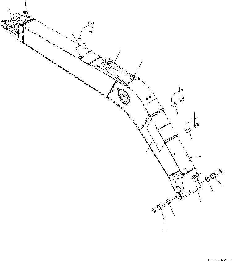 Схема запчастей Komatsu PC270-7-AG - СТРЕЛА РАБОЧЕЕ ОБОРУДОВАНИЕ