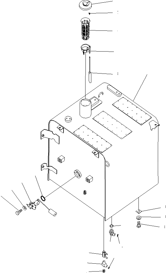 Схема запчастей Komatsu PC270-8 - ТОПЛИВН. БАК.(№-) ТОПЛИВН. БАК. AND КОМПОНЕНТЫ