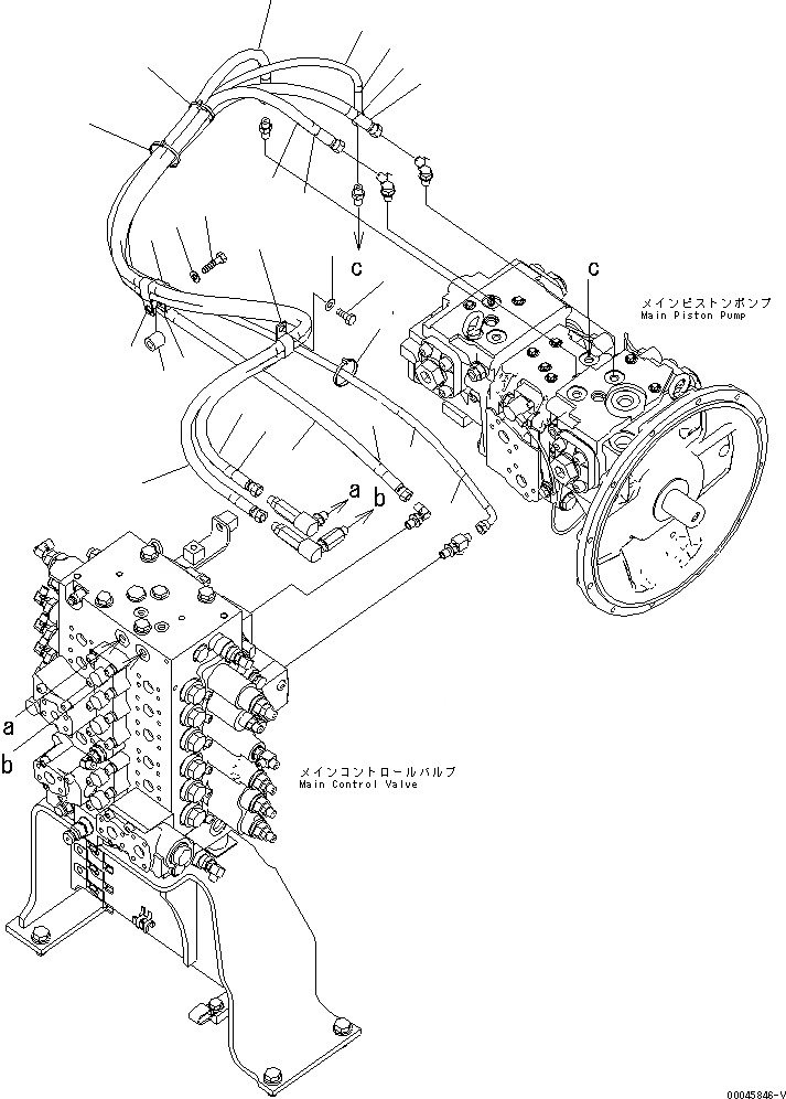 Схема запчастей Komatsu PC270-8 - LS ЛИНИИ ГИДРАВЛИКА