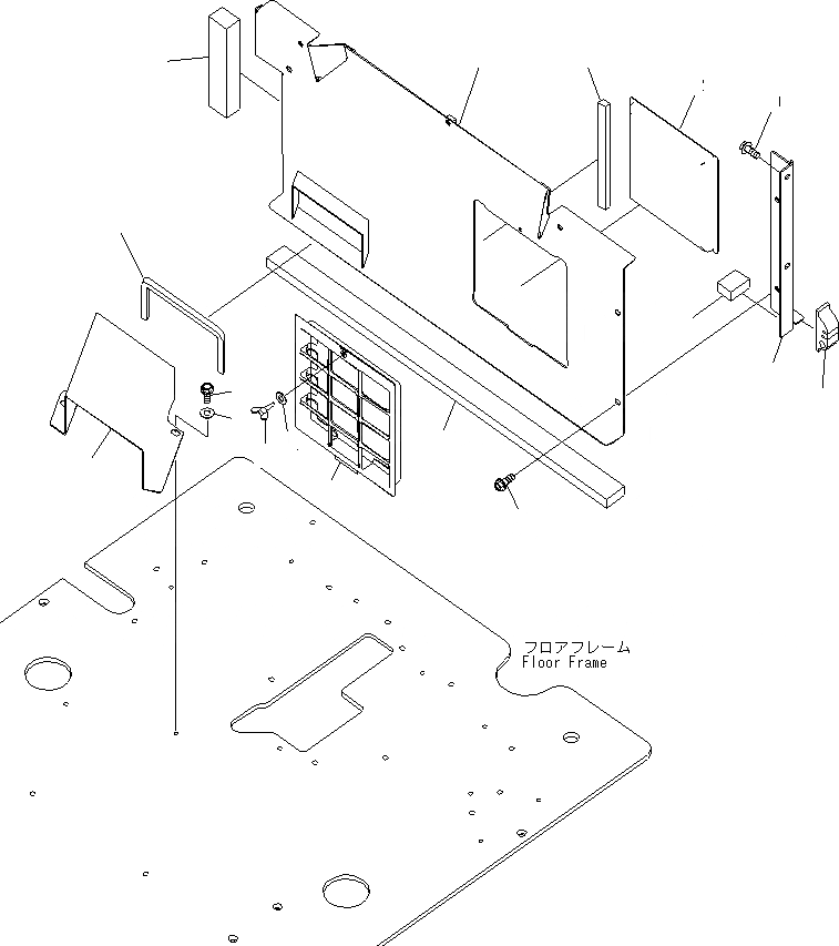 Схема запчастей Komatsu PC270-8 - КАБИНА (КАБИНА IN ЧАСТИ) (ПЕРЕГОРОДКА. И ФИЛЬТР.) (С КОНДИЦИОНЕРОМ) КАБИНА ОПЕРАТОРА И СИСТЕМА УПРАВЛЕНИЯ