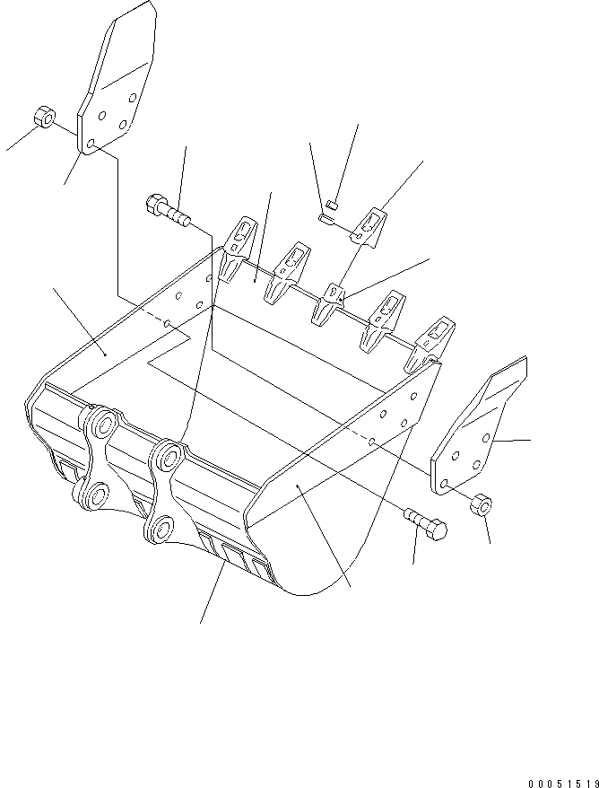 Схема запчастей Komatsu PC270-8 - КОВШ¤ .M¤ MM (ВЕРТИКАЛЬН. ПАЛЕЦ) РАБОЧЕЕ ОБОРУДОВАНИЕ