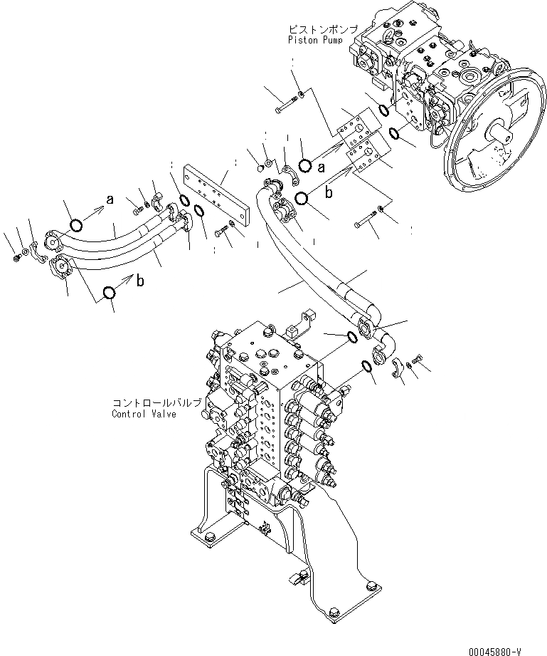 Схема запчастей Komatsu PC270LC-8N1-W1 - ЛИНИЯ ПОДАЧИ(№-) ГИДРАВЛИКА