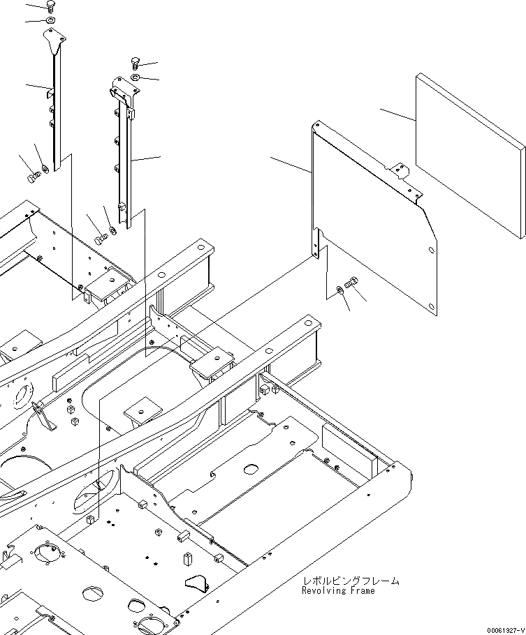 Схема запчастей Komatsu PC270LC-8N1-W1 - КАБИНА РАМА (С ПРЕФИЛЬТР)(№-) ЧАСТИ КОРПУСА