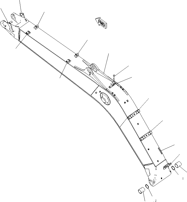 Схема запчастей Komatsu PC270LC-8N1-W1 - СТРЕЛА (.9M СТРЕЛА) ( ЧАС. СИСТ. СМАЗКИ ТИП)(№-) РАБОЧЕЕ ОБОРУДОВАНИЕ