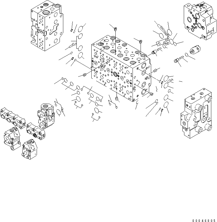 Схема запчастей Komatsu PC270LC-8N1-W1 - ОСНОВН. КЛАПАН (-АКТУАТОР) (/)(№-) ОСНОВН. КОМПОНЕНТЫ И РЕМКОМПЛЕКТЫ