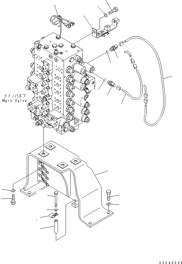 Схема запчастей Komatsu PC270LC-8-W1 - ОСНОВН. УПРАВЛЯЮЩ. КЛАПАН (КОРПУС КЛАПАНА И ДАТЧИК) (/)(№-) ГИДРАВЛИКА