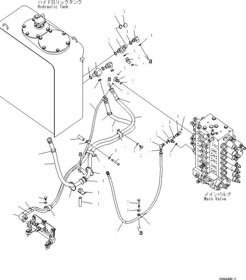 Схема запчастей Komatsu PC270LC-8-W1 - КЛАПАН ПЕРЕГРУЗКИ (ШАССИ) (С РУКОЯТЬ СТОПОРН. КЛАПАН)(№-9) ГИДРАВЛИКА