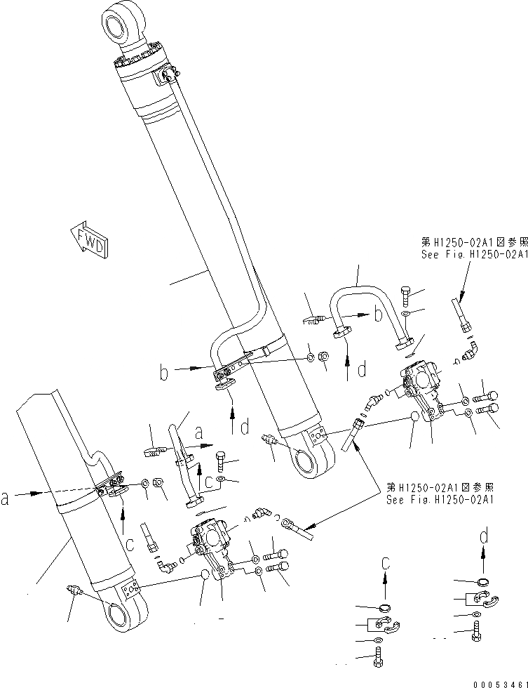 Схема запчастей Komatsu PC270LC-8-W1 - ЦИЛИНДР СТРЕЛЫ( ЧАС. СИСТ. СМАЗКИ ТИП) (ДЛЯ КЛАПАНА ПЕРЕГРУЗКИ)(№-) РАБОЧЕЕ ОБОРУДОВАНИЕ