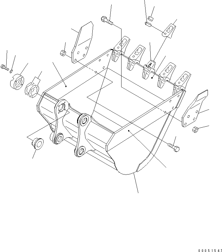 Схема запчастей Komatsu PC270LC-8-W1 - КОВШ¤ .M¤ MM (ВЕРТИКАЛЬН. ПАЛЕЦ) РАБОЧЕЕ ОБОРУДОВАНИЕ