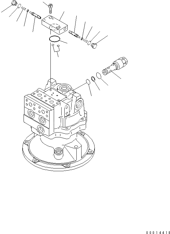 Схема запчастей Komatsu PC270LC-8-W1 - МОТОР ПОВОРОТА (/)(№-) ОСНОВН. КОМПОНЕНТЫ И РЕМКОМПЛЕКТЫ