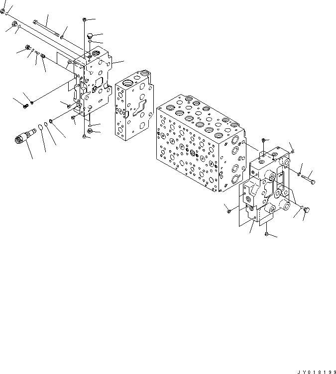 Схема запчастей Komatsu PC270LC-8-W1 - ОСНОВН. КЛАПАН (-АКТУАТОР) (7/9)(№-) ОСНОВН. КОМПОНЕНТЫ И РЕМКОМПЛЕКТЫ