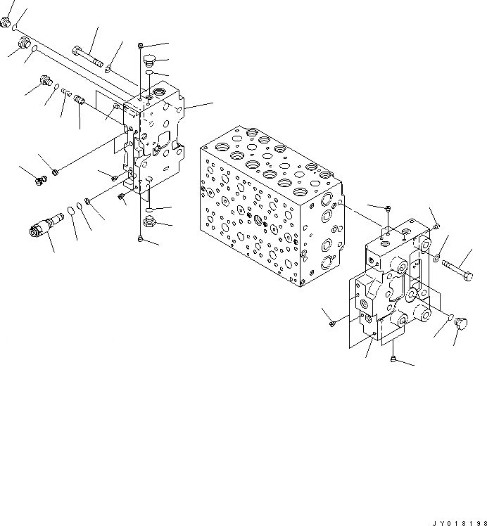 Схема запчастей Komatsu PC270LC-8-W1 - ОСНОВН. КЛАПАН (6-СЕКЦИОНН.) (7/8)(№-) ОСНОВН. КОМПОНЕНТЫ И РЕМКОМПЛЕКТЫ