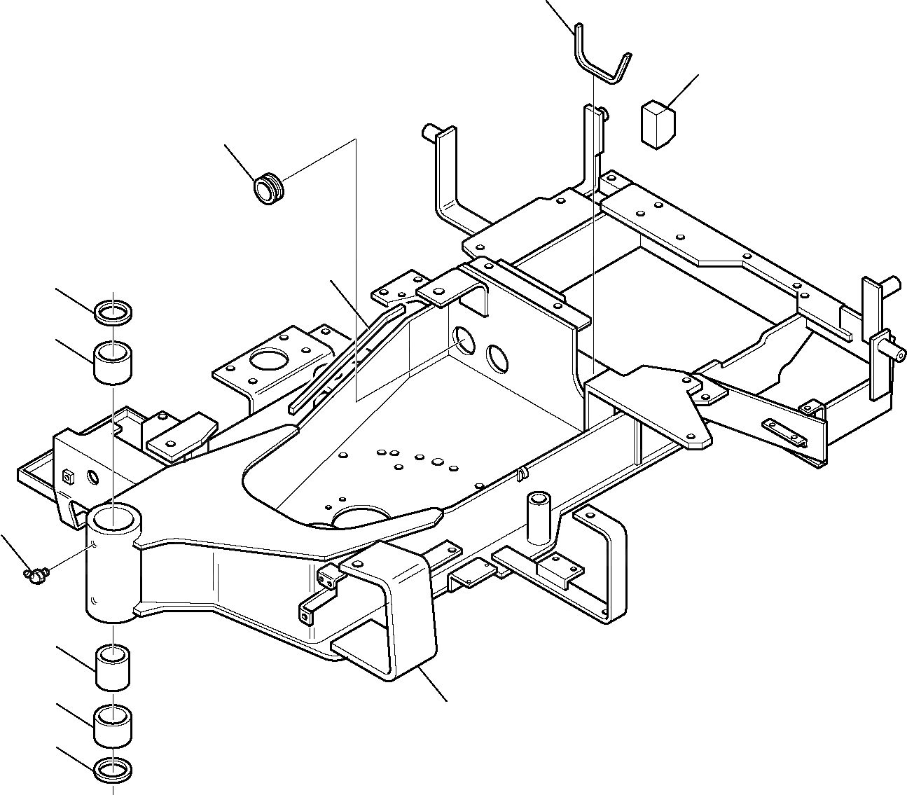 Схема запчастей Komatsu PC27R-8 DELUXE - ОСНОВНАЯ РАМА СИСТЕМА УПРАВЛЕНИЯ И ОСНОВНАЯ РАМА