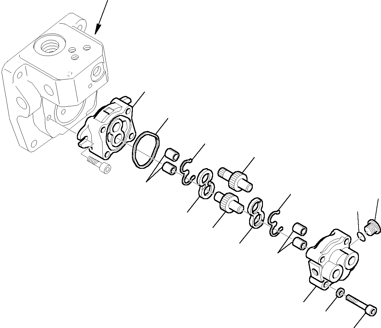 Схема запчастей Komatsu PC27R-8 DELUXE - ГИДР. НАСОС. (/) УПРАВЛ-Е РАБОЧИМ ОБОРУДОВАНИЕМ