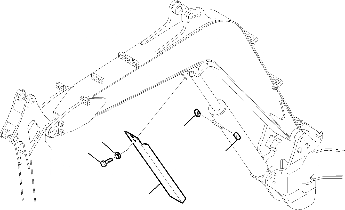 Схема запчастей Komatsu PC27R-8 DELUXE - ЦИЛИНДР СТРЕЛЫCOVER РАБОЧЕЕ ОБОРУДОВАНИЕ