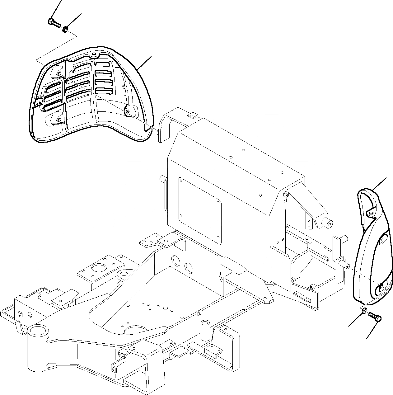 Схема запчастей Komatsu PC27R-8 DELUXE - LATERAL ЗАЩИТА СИСТЕМА УПРАВЛЕНИЯ И ОСНОВНАЯ РАМА