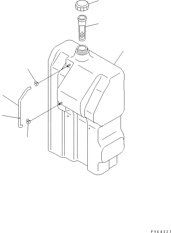 Схема запчастей Komatsu PC27MR-1 - ТОПЛИВН. БАК. ТОПЛИВН. БАК. AND КОМПОНЕНТЫ