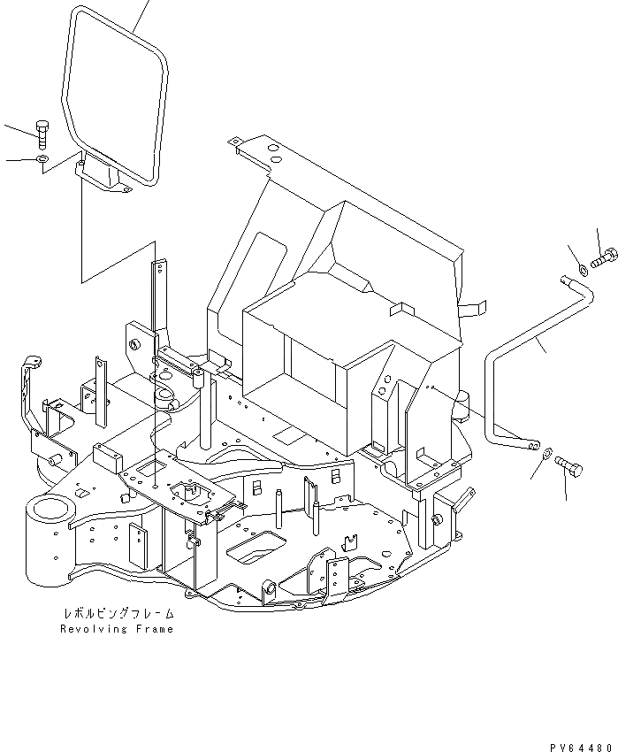 Схема запчастей Komatsu PC27MR-1 - ПОРУЧНИ КАБИНА ОПЕРАТОРА И СИСТЕМА УПРАВЛЕНИЯ