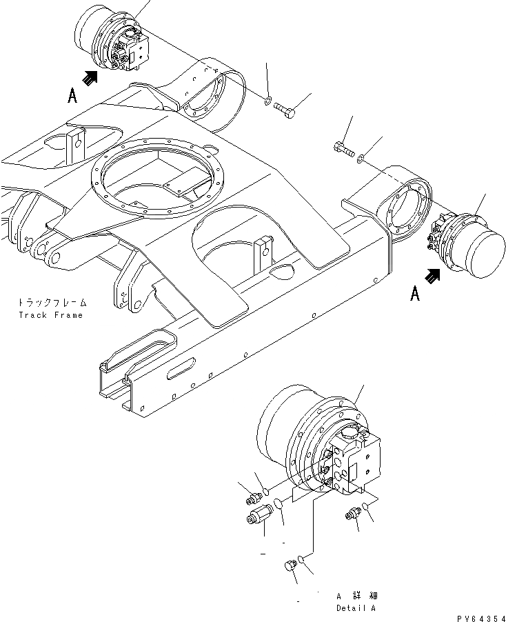 Схема запчастей Komatsu PC27MR-1 - КОНЕЧНАЯ ПЕРЕДАЧА НИЖНЯЯ ГИДРОЛИНИЯ И ЛИНИЯ ХОДА