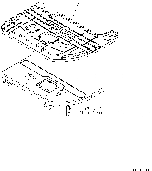 Схема запчастей Komatsu PC27MR-2 - ПОКРЫТИЕ ПОЛА(НАВЕС) КАБИНА ОПЕРАТОРА И СИСТЕМА УПРАВЛЕНИЯ