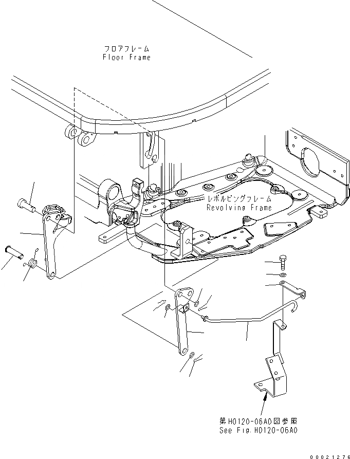 Схема запчастей Komatsu PC27MR-2 - КРЕПЛЕНИЕ ОСН. КОНСТРУКЦИИ (РЫЧАГ БЛОКИРОВКИ НАКЛОНА) КАБИНА ОПЕРАТОРА И СИСТЕМА УПРАВЛЕНИЯ