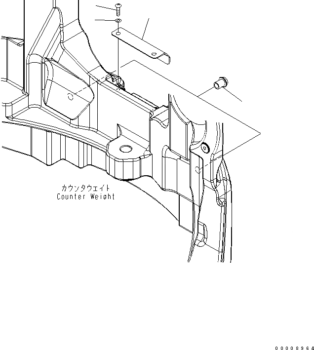 Схема запчастей Komatsu PC27MR-2 - КРЫШКА ПРОТИВОВЕСА ЧАСТИ КОРПУСА