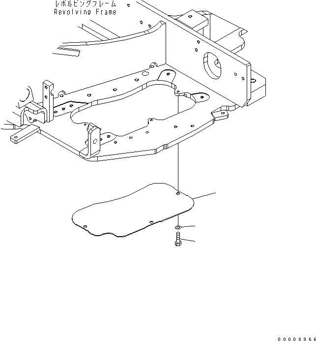 Схема запчастей Komatsu PC27MR-2-B - НИЖН. КРЫШКА ЧАСТИ КОРПУСА