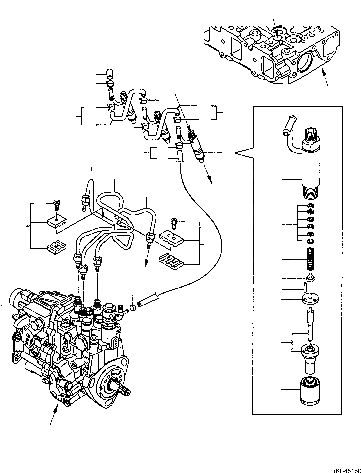 Схема запчастей Komatsu PC27MR-2 - ТОПЛИВН. ЛИНИЯ ВПРЫСКА ДВИГАТЕЛЬ